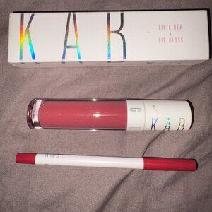 KAB Cosmetics Lip Gloss & Lip Liner Set Charming NIB
